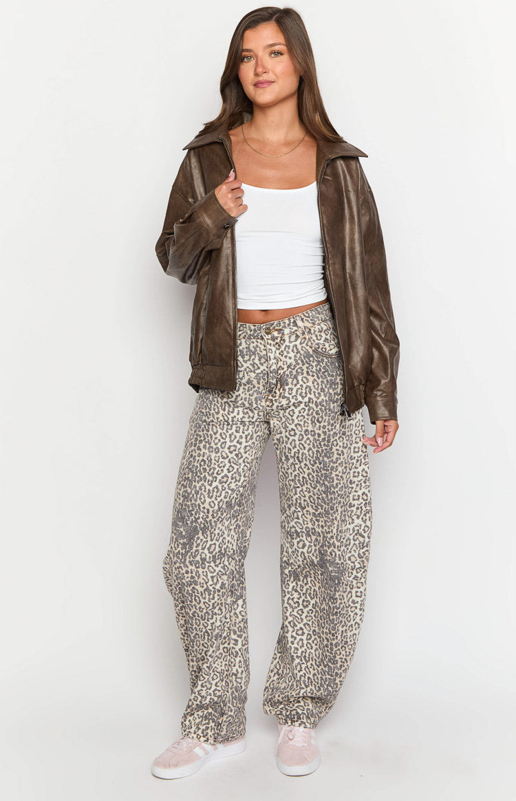 Lioness Leopard Fade Horseshoe Jeans