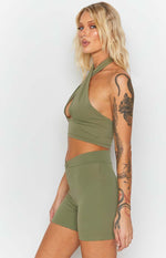 Lost City Crop Top Khaki Image