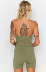 Lost City Crop Top Khaki Image