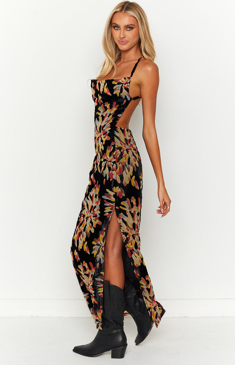 Lana Orange Print Maxi Dress Image