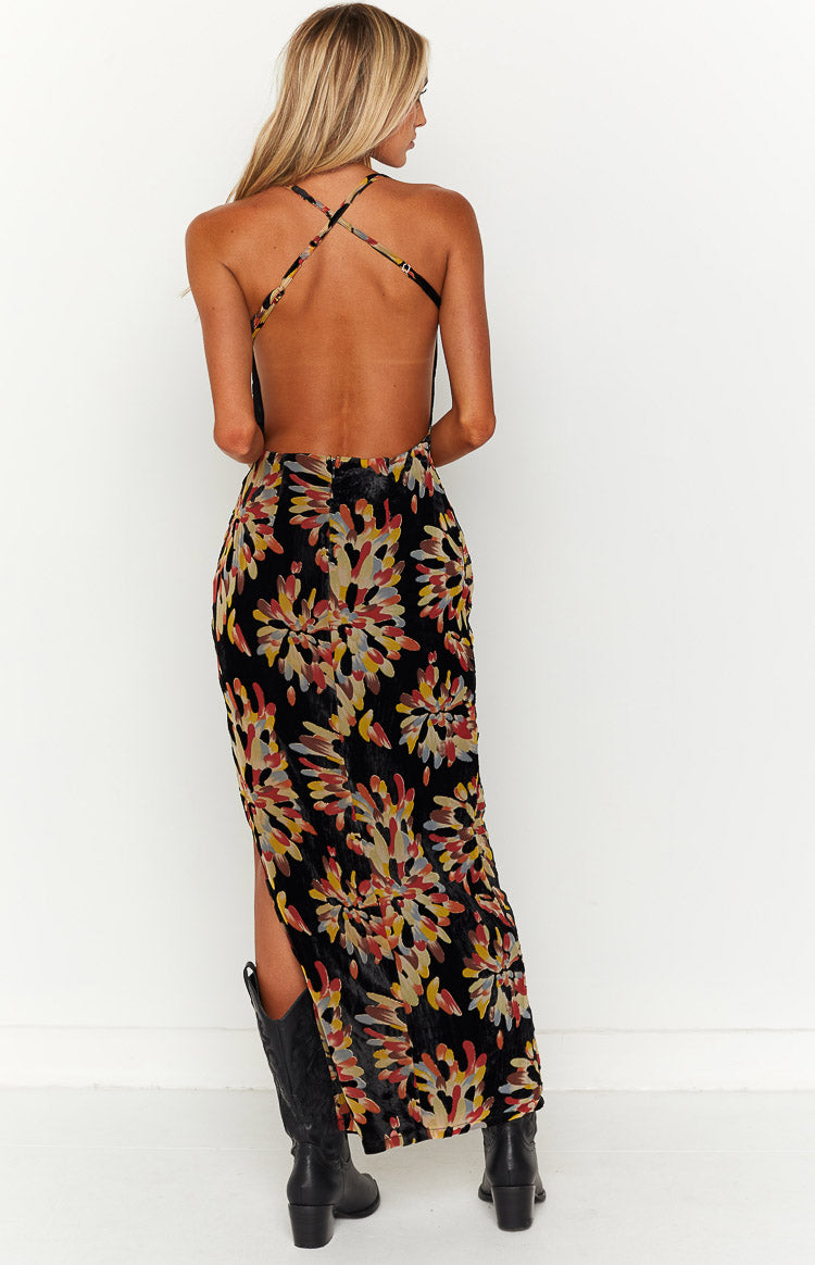 Lana Orange Print Maxi Dress Image