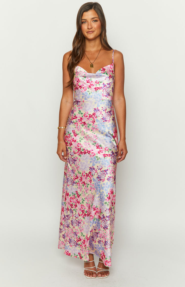 Laufry Yellow Floral Print Maxi Dress Image