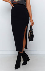 Laurena Knit Midi Skirt Black Image