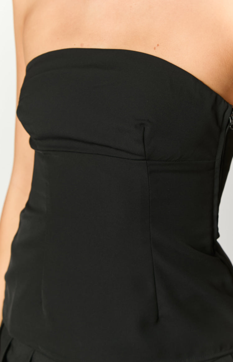 Layi Black Strapless Top Image