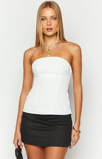 Layi White Strapless Top Image