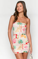 Lee Luxury Resort Strapless Mini Dress