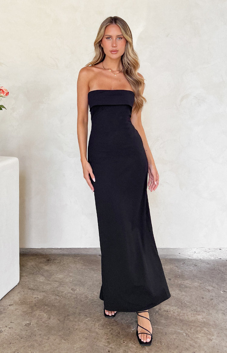 Lei Strapless Black Maxi Dress Image