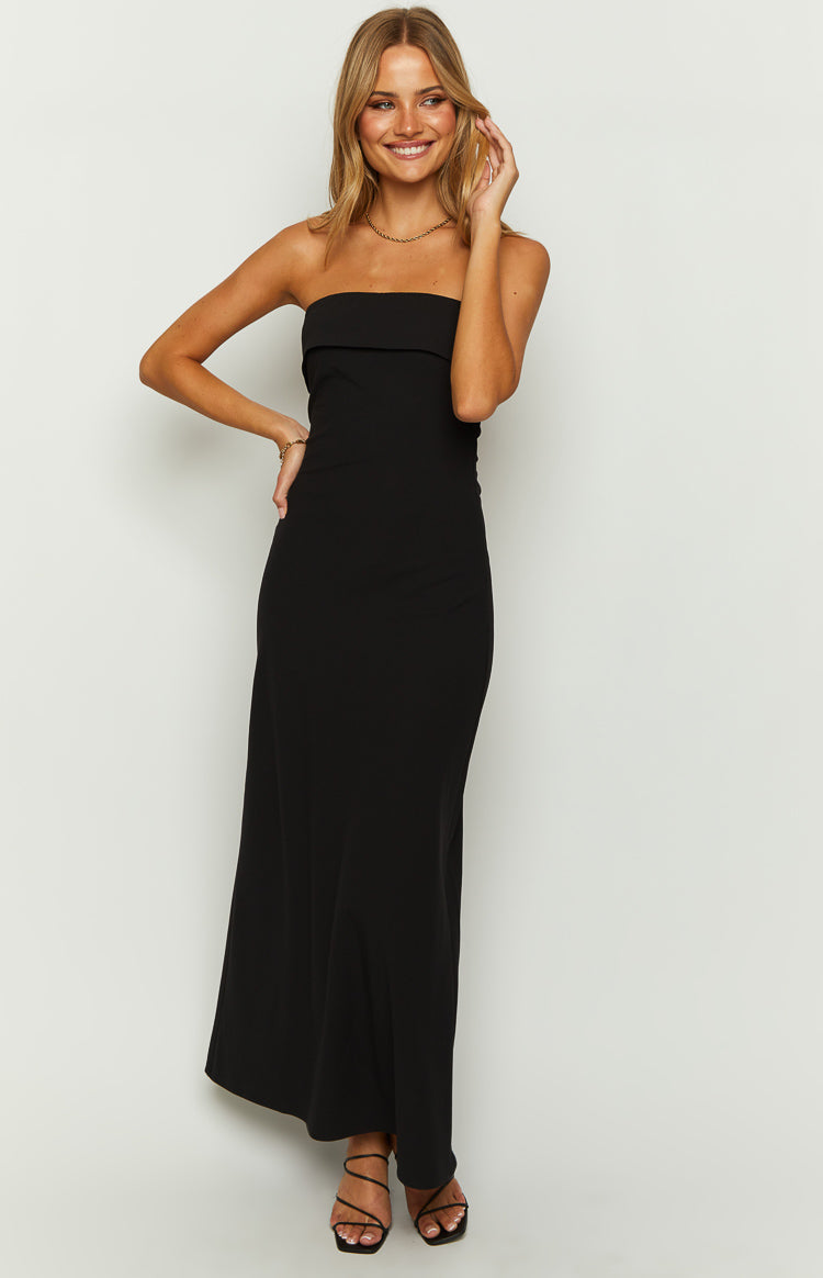 Lei Strapless Black Maxi Dress Image