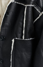 Lewis Black Fur Detail Jacket Image