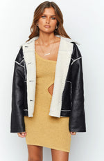 Lewis Black Fur Detail Jacket Image