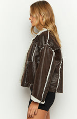 Lewis Brown Fur Detail Jacket Image