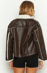 Lewis Brown Fur Detail Jacket Image