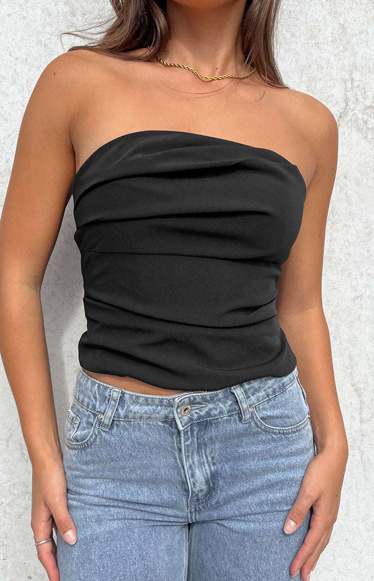 Like That Black Strapless Top Image