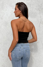 Like That Black Strapless Top Image