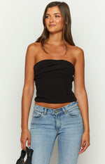 Like That Black Strapless Top Image