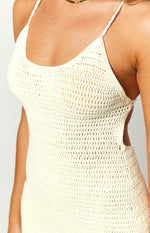 Lila White Crochet Mini Dress Image