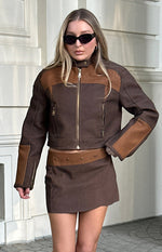 Lioness Chocolate Nueve Biker Jacket Image