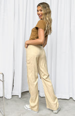 Lioness Miami Vice Wheat Linen Pant Image