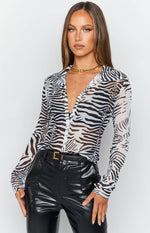 Lioness Collins Mesh Top Zebra Image