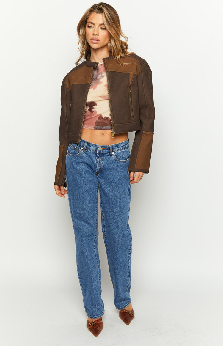 Lioness Chocolate Nueve Biker Jacket Image