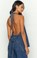 Lioness Hills Halter Dark Denim Vest Image