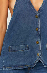 Lioness Hills Halter Dark Denim Vest Image