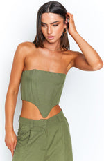 Lioness La Quinta Khaki Tube Top Image