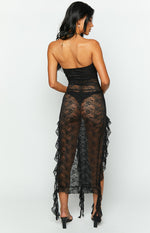 Lioness Rendezvous Black Lace Midi Dress Image