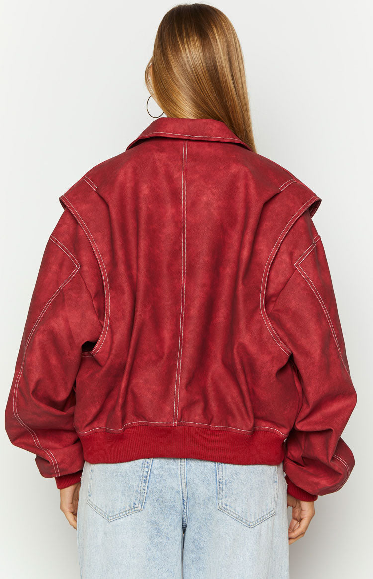 Lioness Vista Crimson Bomber Jacket Image