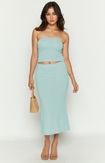 Liv Blue Knit Tube Top Image