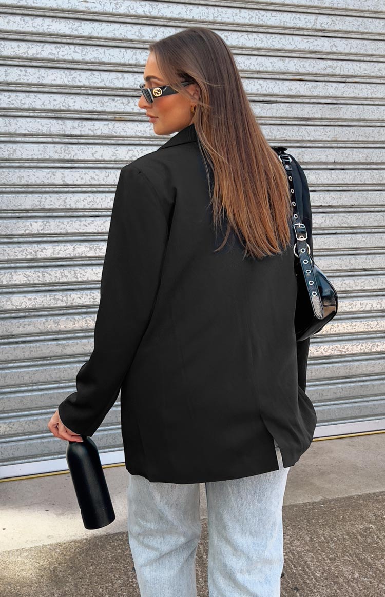 Logan Black Oversized Blazer Image