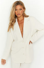 Logan Beige Oversized Blazer Image