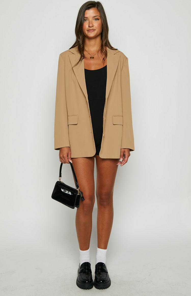 Logan Tan Oversized Blazer Image