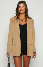 Logan Tan Oversized Blazer Image