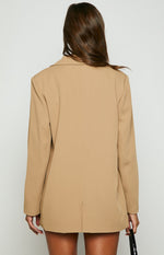 Logan Tan Oversized Blazer Image