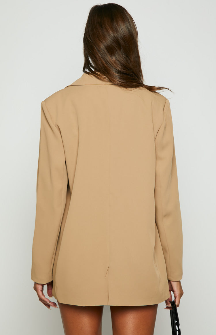 Logan Tan Oversized Blazer Image