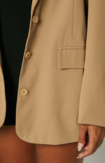 Logan Tan Oversized Blazer Image