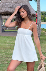 Lotus Love Affair White Mini Dress Image