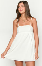 Lotus Love Affair White Mini Dress Image