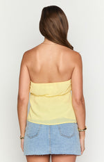 Lou Lou Yellow Strapless Top Image