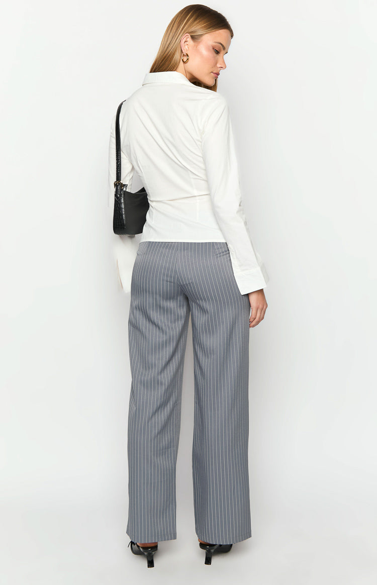 Louis Grey Striped Pants