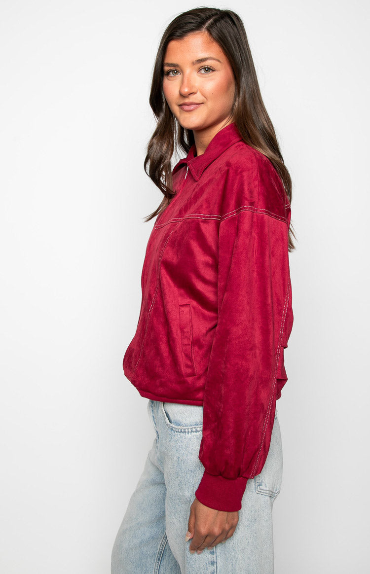 Lui Red Bomber Jacket Image