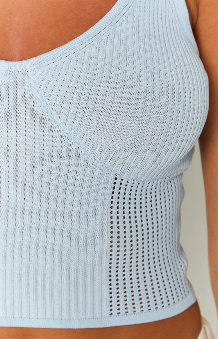 Madisyn Blue Knit Tank Image