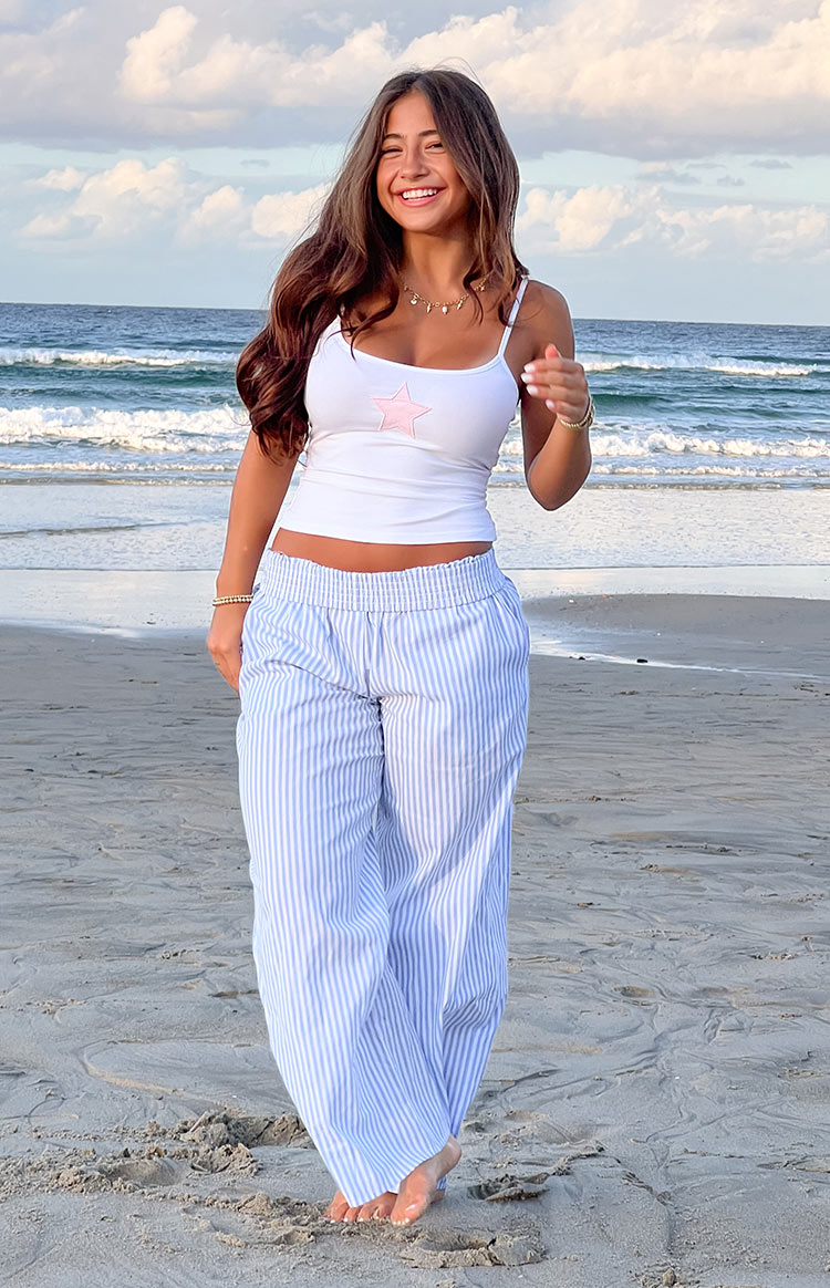 Mahalia Light Blue Stripe Pants Image