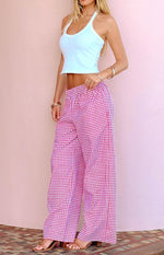 Mahalia Red Gingham Pants Image