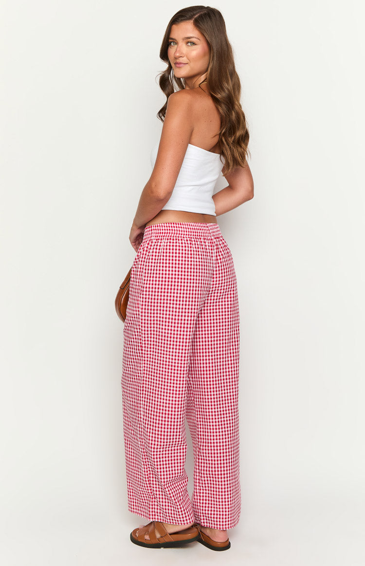 Mahalia Red Gingham Pants Image