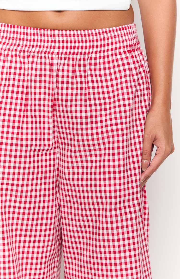 Mahalia Red Gingham Pants Image