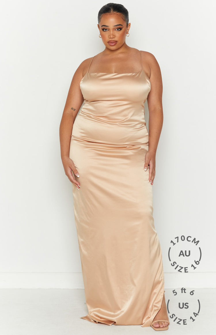 Manhattan Slip Formal Dress Champagne Image