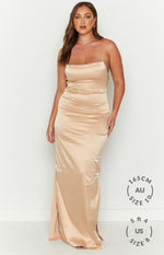 Manhattan Slip Formal Dress Champagne Image