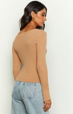 Maren Beige Chain Jumper Image